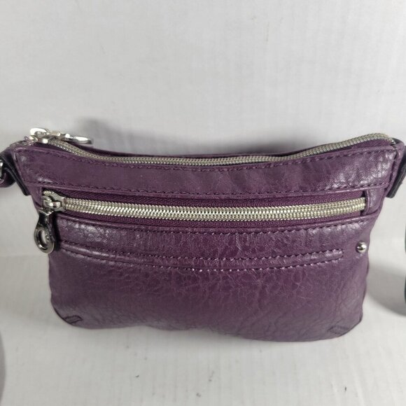 Relic Purple Pebbled Faux Leather Classic Work Everyday Small Crossbody Bag - Picture 1 of 5